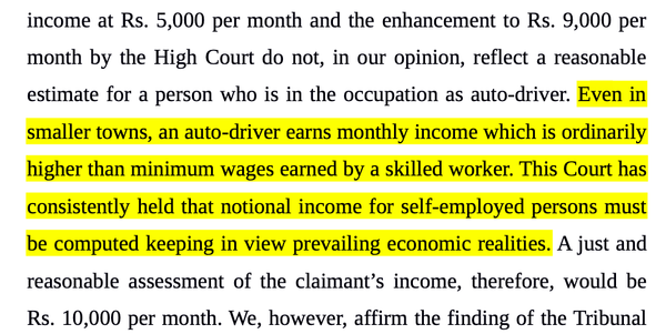 Anwar Husain v. Irfan Khan   -Motor Accident Compensation  - Auto Driver