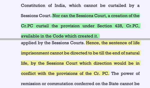 Kiran v. State of Karnataka; 2025 INSC 1453 - Ss.428,432-435 CrPC - Remission - Set Off- Sessions Court Power