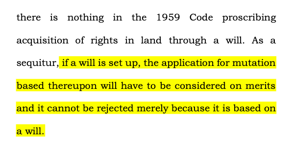 Tarachandra v. Bhawarlal 2025 INSC 1485 - Will - Mutation - MP Land Revenue Code