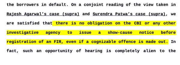 Kanumuru Raghu Rama Krishna Raju v. Reserve Bank of India - CrPC/BNSS FIR - Show Cause - Banking Law