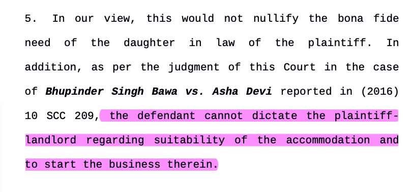 Rajani Manohar Kuntha   v. Parshuram Chunilal Kanojiya  - Tenancy Law