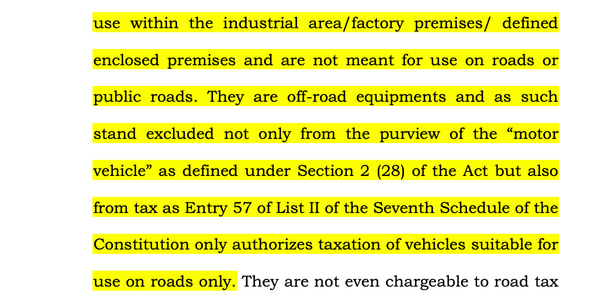 Ultratech Cement Ltd. v. State of Gujarat  ; 2026 INSC 43- Gujarat Motor Vehicles Tax Act - Article 265 Constitution - Construction Equipment Vehicle