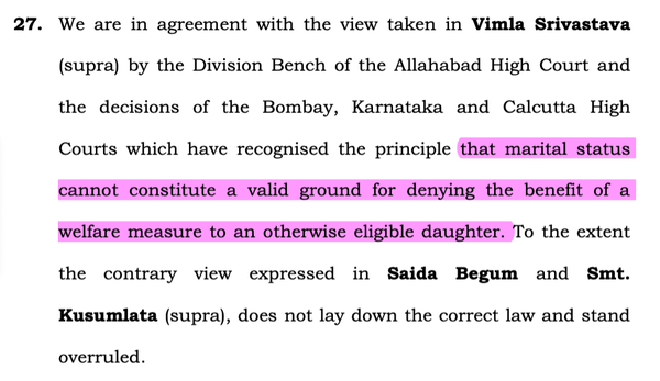 Kulsum Nisha v. State of Uttar Pradesh 2026 INSC 617 – Marital Status, Gender Equality, Dependency, Purposive Construction