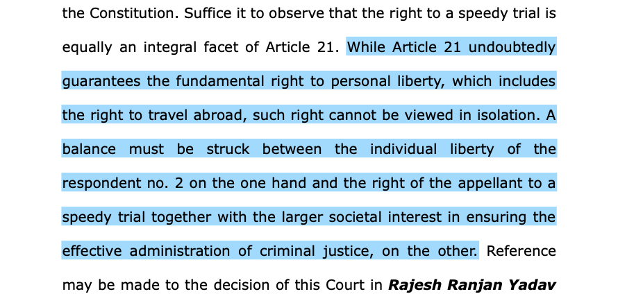 Seesa Santosh vs State of Telangana 2026 INSC 628 - Accused's Right To Travel Abroad vs Complainant 's Speedy Trial Right - Societal Interest