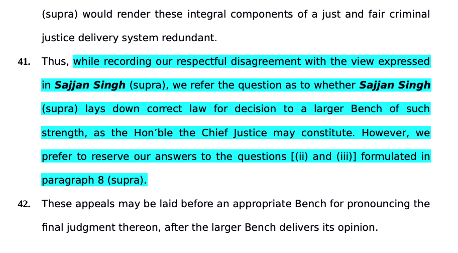 Dr. Rakesh Kumar Gupta vs State of Uttar Pradesh  2026 INSC 632 S.392 CrPC -Sajjan Singh - Referred to Larger Bench